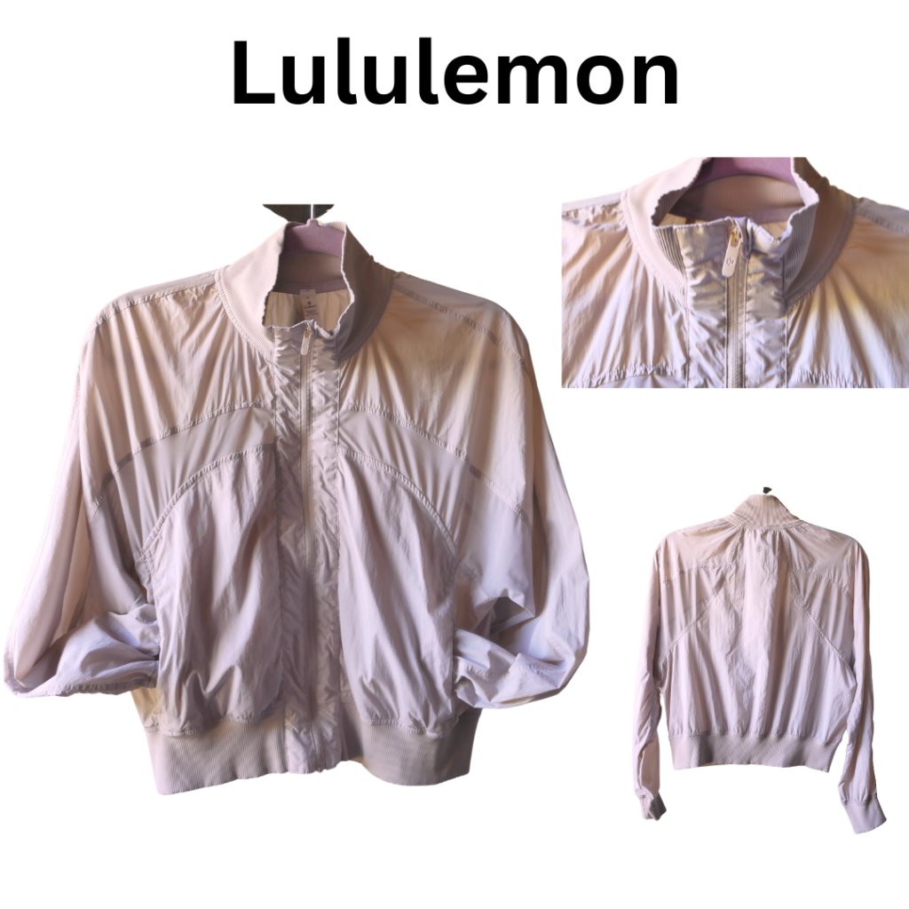 Lululemon 6 Dusty Rose/Pink Zipup Athletic Jacket Lightweight W Mesh Running Top